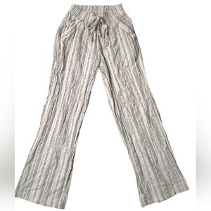 Sienna Sky Gray Striped Wide Leg Pants